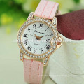 Vintage leather ladies rhinestone dial all type of wrist watch